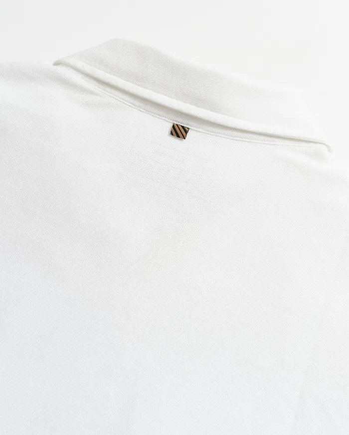 Men Pique Pensacola Polo White Billy Reid Polos Tees and Henleys