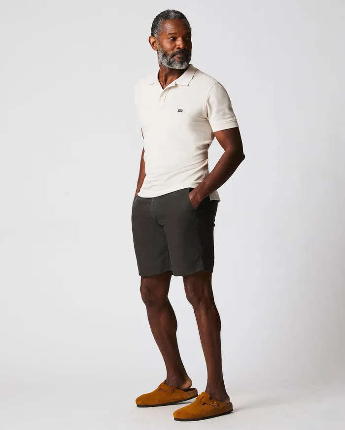 Men Pique Polo Natural Billy Reid Polos Tees and Henleys