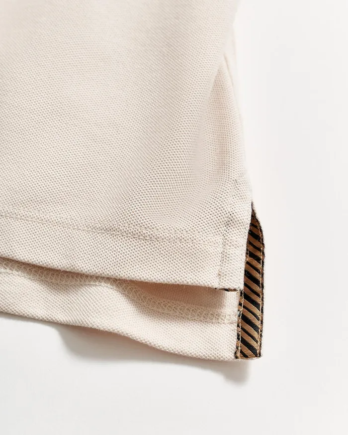 Men Pique Polo Natural Billy Reid Polos Tees and Henleys