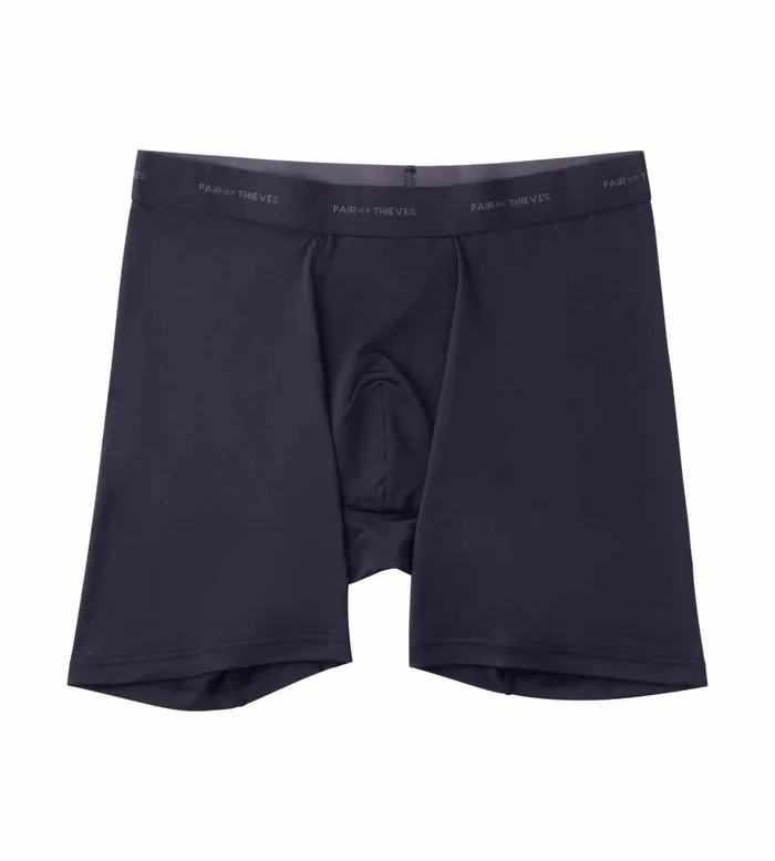 Men Quick Dry Action Blend Long Boxer Briefs Black Underwear 3 Pack Pair Of Thieves Long Boxer Briefs