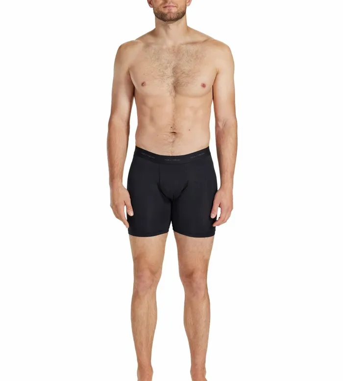 Men Quick Dry Action Blend Long Boxer Briefs Black Underwear 3 Pack Pair Of Thieves Long Boxer Briefs