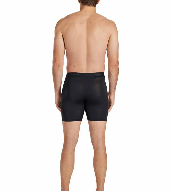 Men Quick Dry Action Blend Long Boxer Briefs Black Underwear 3 Pack Pair Of Thieves Long Boxer Briefs