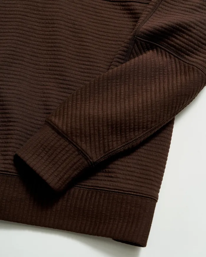 Men Quilted Half Zip Chocolate Billy Reid Sweaters and Sweatshirts