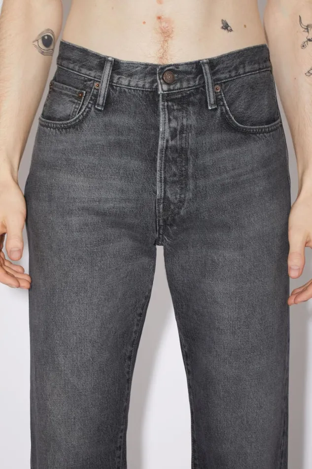 Men Regular Fit Jeans 1996 Black Acne Studios Jeans