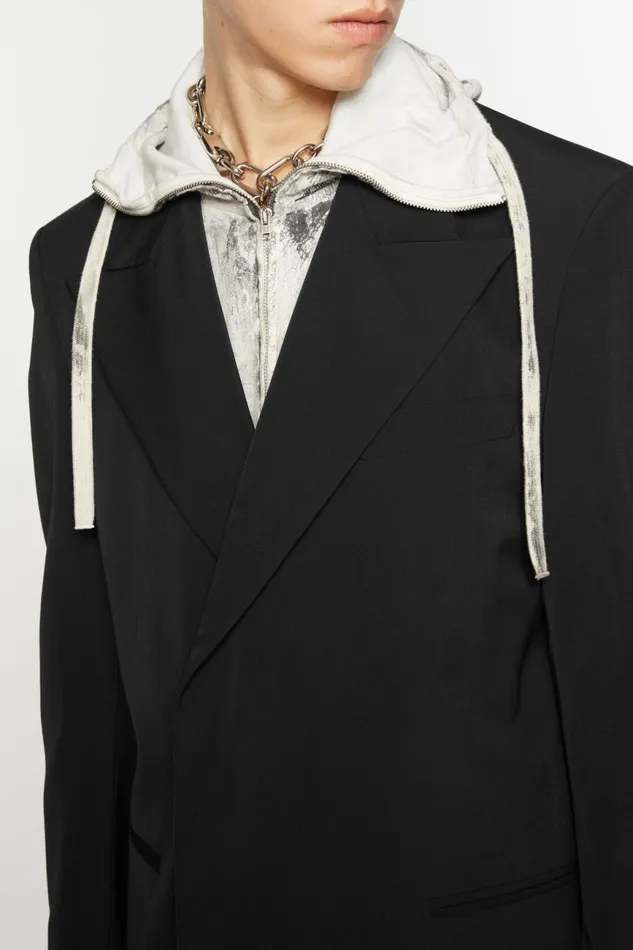 Men Regular Fit Suit Jacket Black Acne Studios Suit Jackets