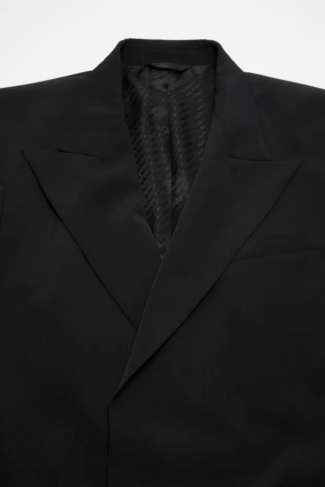 Men Regular Fit Suit Jacket Black Acne Studios Suit Jackets
