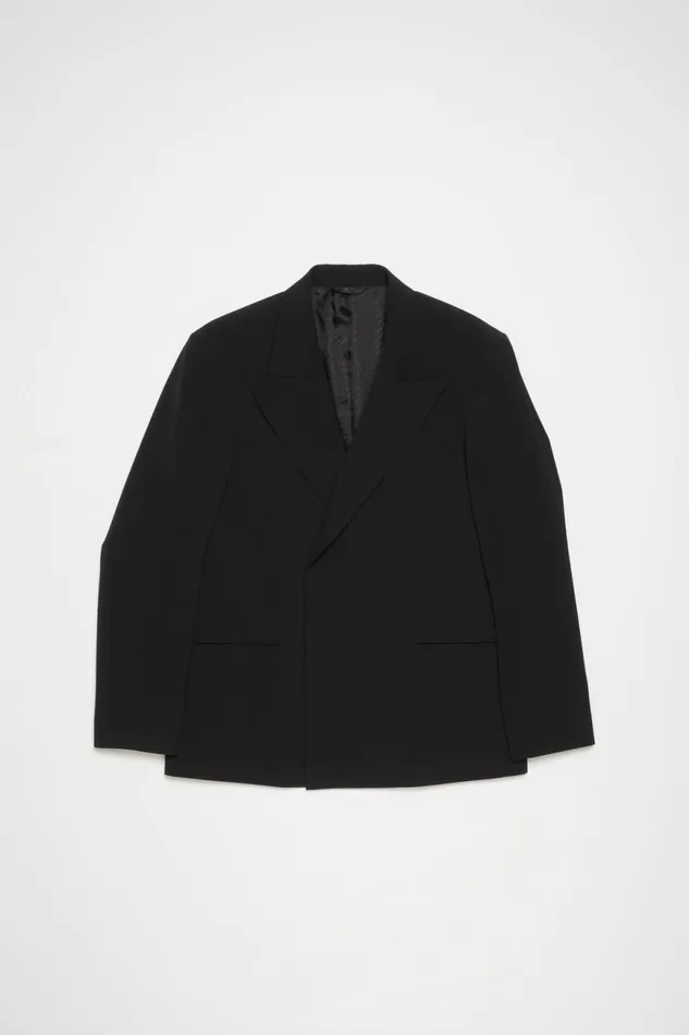 Men Regular Fit Suit Jacket Black Acne Studios Suit Jackets