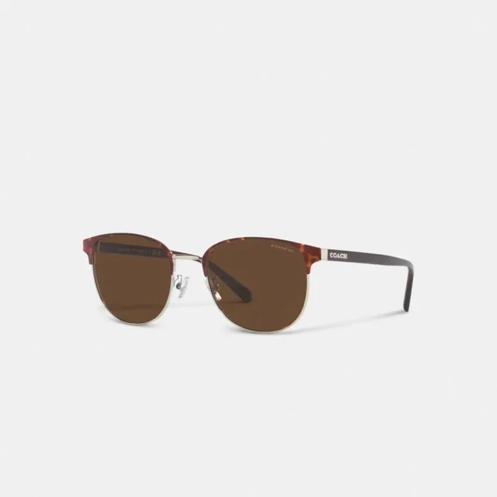 Men Retro Sunglasses Dark Tortoise Coach Sunglasses