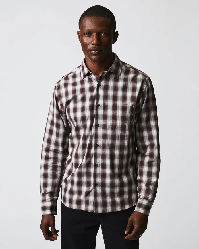Men Shadow Plaid Tuscumbia Shirt Naturalmulti Billy Reid Shirting