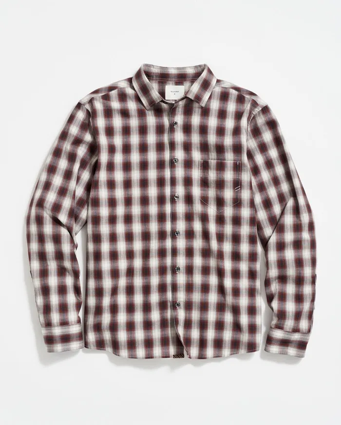 Men Shadow Plaid Tuscumbia Shirt Naturalmulti Billy Reid Shirting