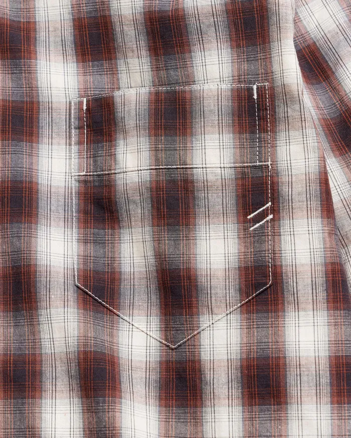 Men Shadow Plaid Tuscumbia Shirt Naturalmulti Billy Reid Shirting