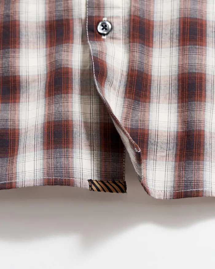 Men Shadow Plaid Tuscumbia Shirt Naturalmulti Billy Reid Shirting