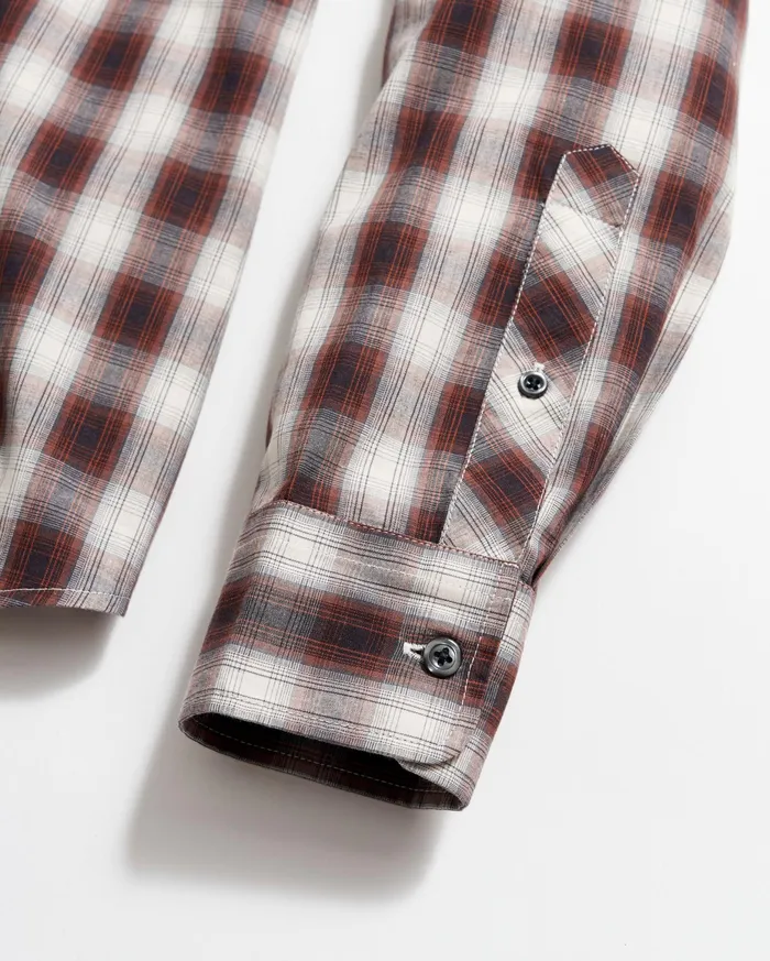 Men Shadow Plaid Tuscumbia Shirt Naturalmulti Billy Reid Shirting