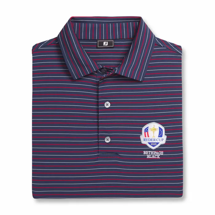 Men Shirts FootJoy Ryder Cup Heather Stripe Lisle
