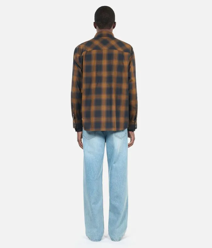 Men Shirts THE KOOPLES Black And Brown Checked Overshirt Men Shirts THE KOOPLES Black And Brown Checked Overshirt