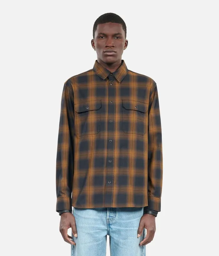 Men Shirts THE KOOPLES Black And Brown Checked Overshirt Men Shirts THE KOOPLES Black And Brown Checked Overshirt