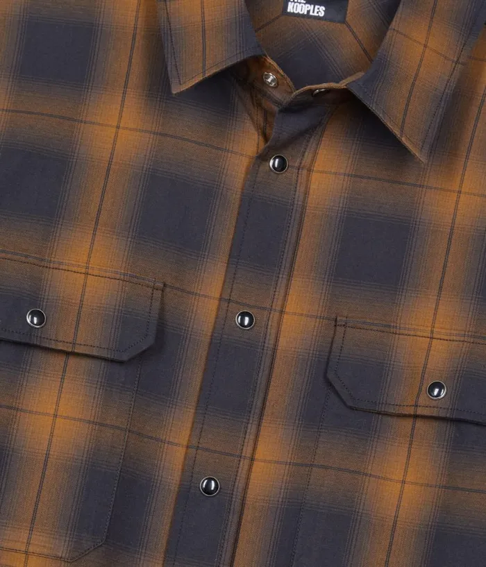 Men Shirts THE KOOPLES Black And Brown Checked Overshirt Men Shirts THE KOOPLES Black And Brown Checked Overshirt