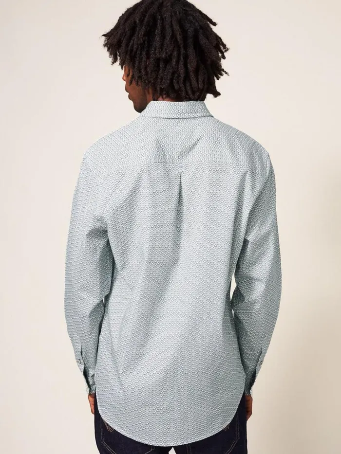 Men SHIRTS White Stuff Fan Geometric Printed Shirt Light Natural Men SHIRTS White Stuff Fan Geometric Printed Shirt Light Natural