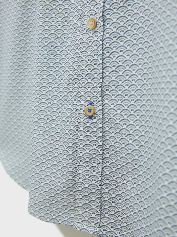 Men SHIRTS White Stuff Fan Geometric Printed Shirt Light Natural Men SHIRTS White Stuff Fan Geometric Printed Shirt Light Natural