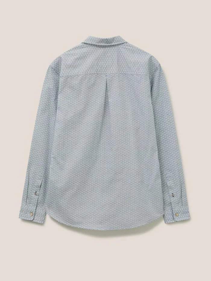 Men SHIRTS White Stuff Fan Geometric Printed Shirt Light Natural Men SHIRTS White Stuff Fan Geometric Printed Shirt Light Natural