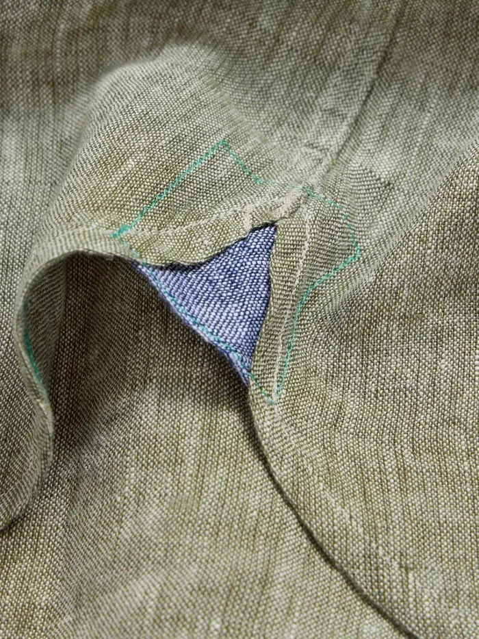 Men SHIRTS White Stuff Pembroke SS Linen Shirt Khaki Green