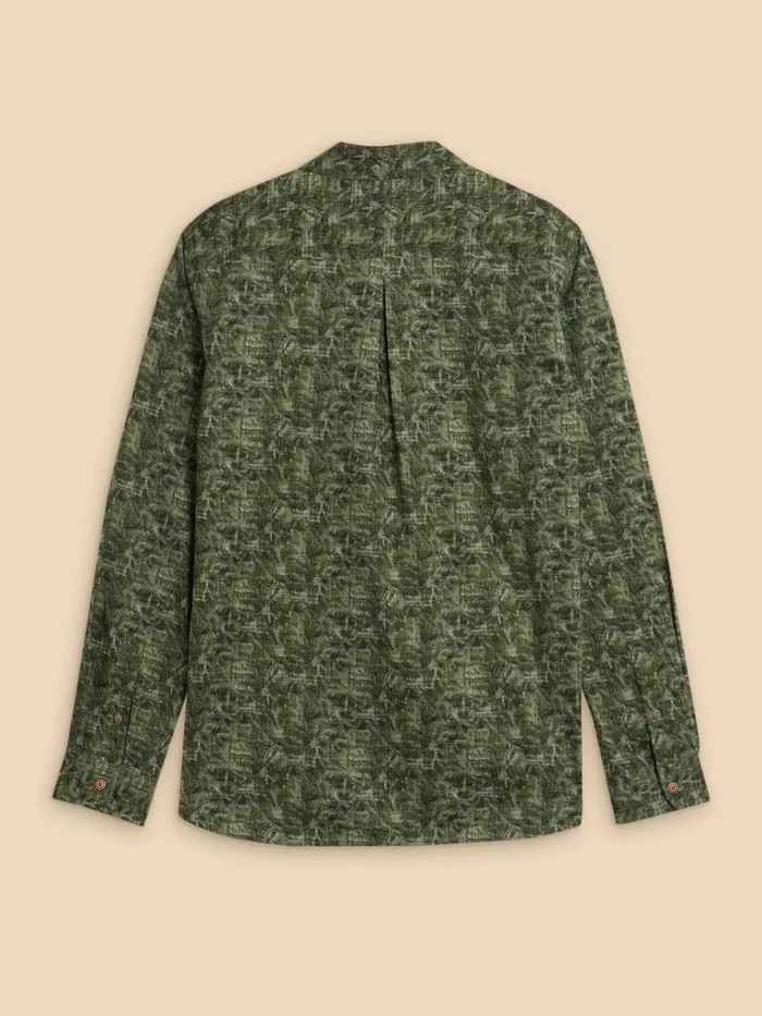 Men SHIRTS White Stuff Seaweed Printed Shirt Green Print Men SHIRTS White Stuff Seaweed Printed Shirt Green Print