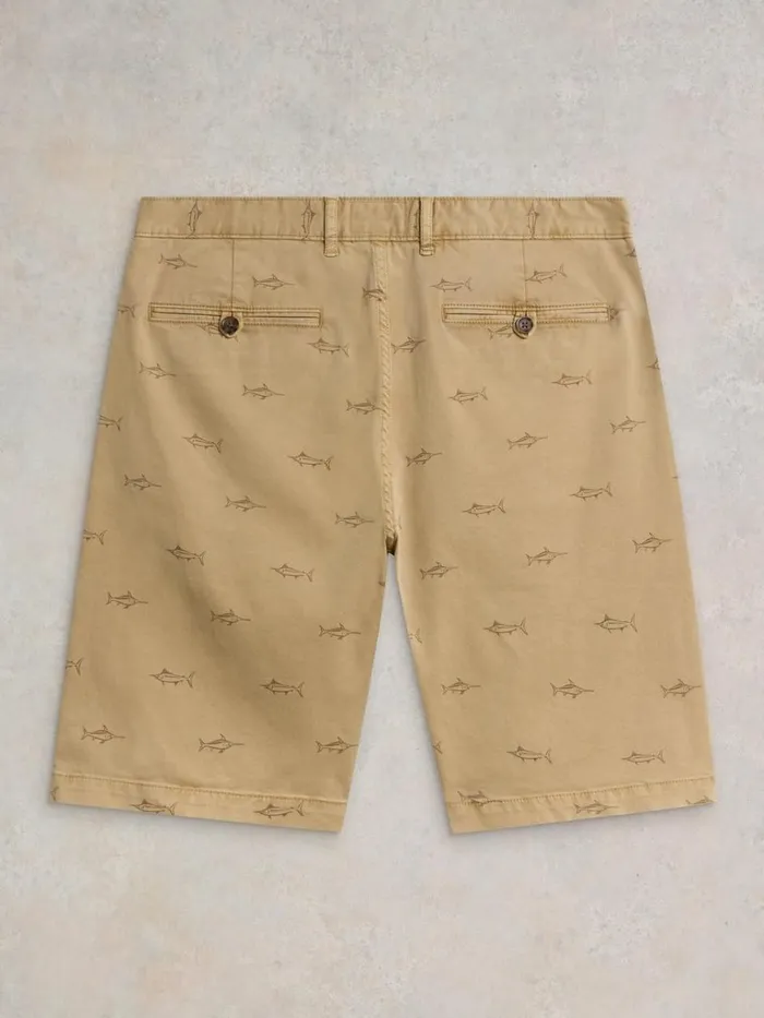 Men SHORTS White Stuff Swordfish Chino Short Natural Print