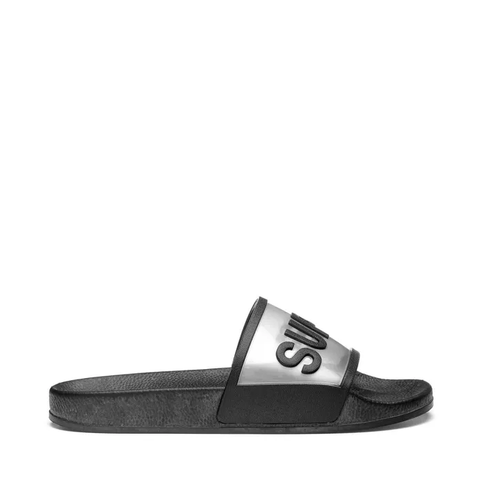 Men Slippers Unisex 1908 SLIDES CLEAR IDENTITY SLIDE BLACK Superga Slippers