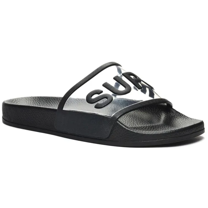 Men Slippers Unisex 1908 SLIDES CLEAR IDENTITY SLIDE BLACK Superga Slippers