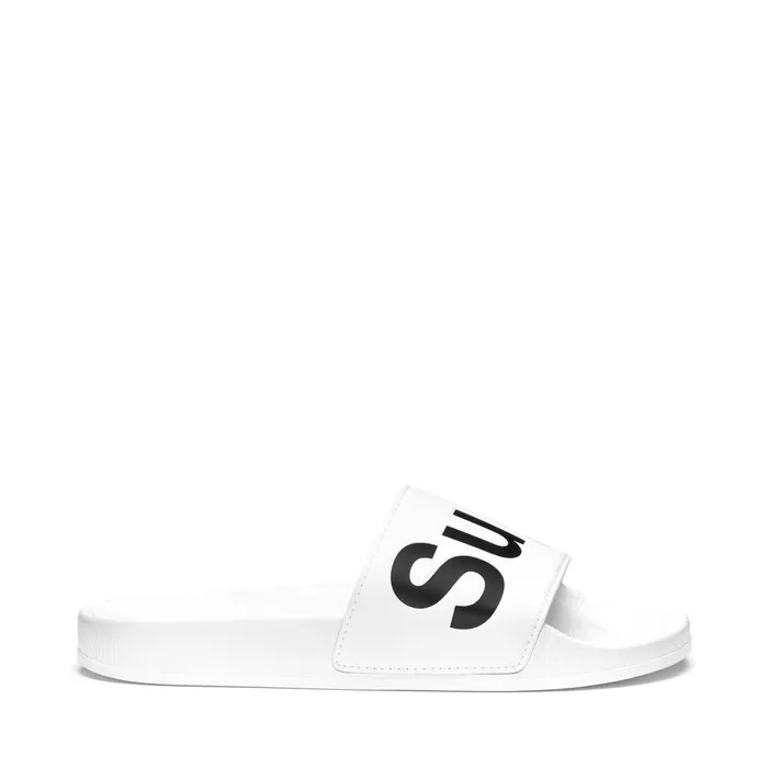 Men Slippers Unisex 1908 SLIDES POLYSOFT SLIDE WHITEBLACK Superga Slippers