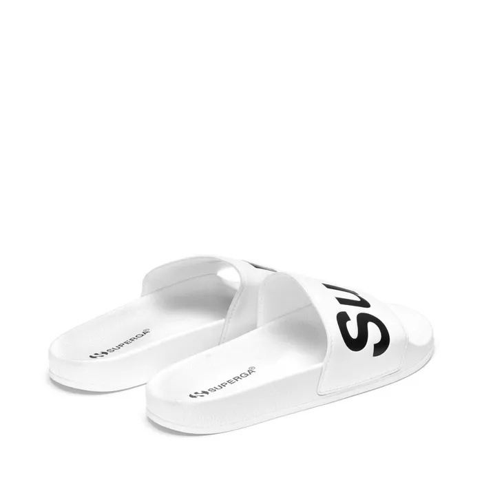 Men Slippers Unisex 1908 SLIDES POLYSOFT SLIDE WHITEBLACK Superga Slippers