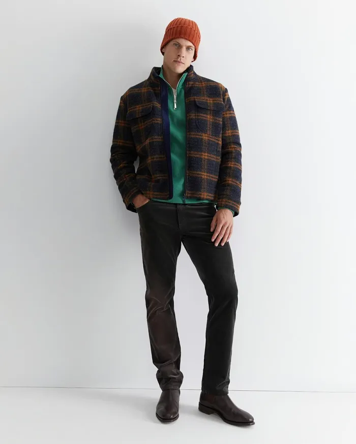 Men Sportscraft Knitwear Branson Quarter Zip Dark Sage