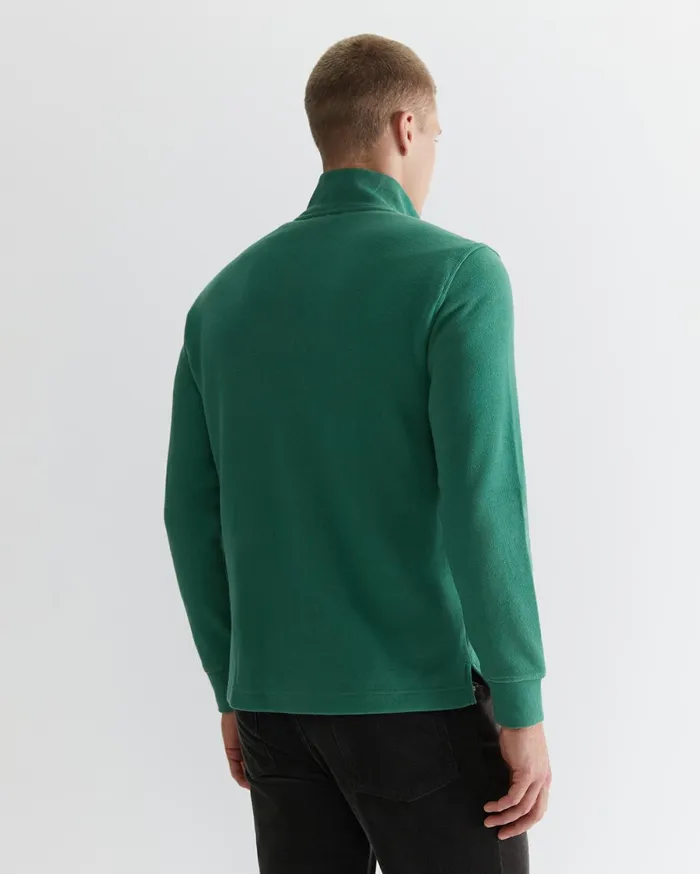 Men Sportscraft Knitwear Branson Quarter Zip Dark Sage