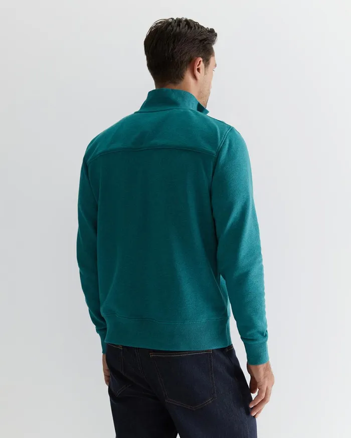 Men Sportscraft Knitwear Mont Quarter Zip Lake Blue