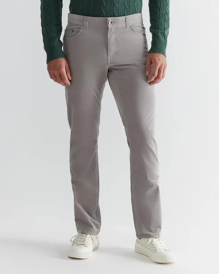 Men Sportscraft Pants Cooper Cord Misty Grey