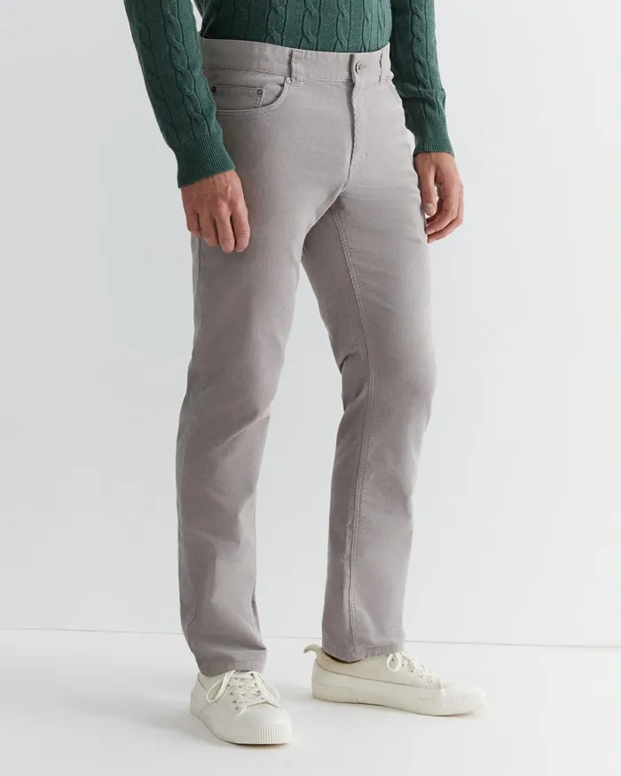 Men Sportscraft Pants Cooper Cord Misty Grey