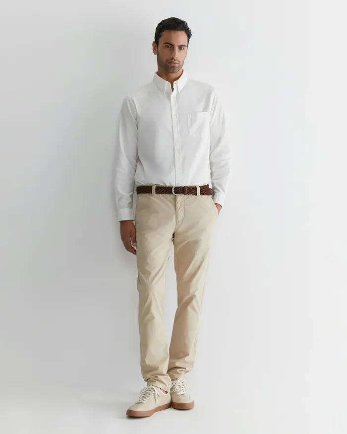 Men Sportscraft Pants Smith Tapered Chinos Limestone