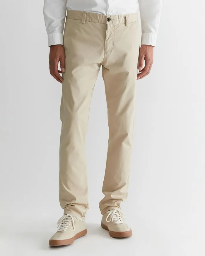 Men Sportscraft Pants Smith Tapered Chinos Limestone