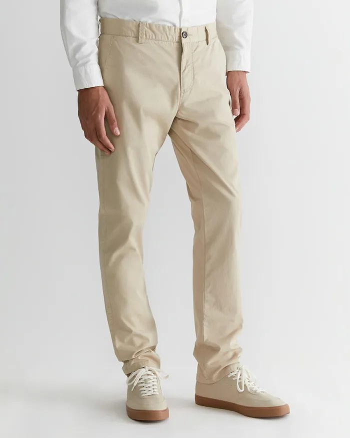 Men Sportscraft Pants Smith Tapered Chinos Limestone