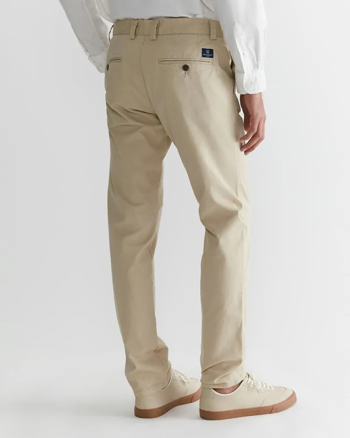 Men Sportscraft Pants Smith Tapered Chinos Limestone