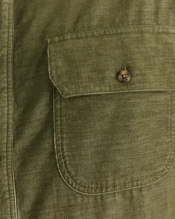 Men Sportscraft Shirts Cullen Cord Shirt Moss