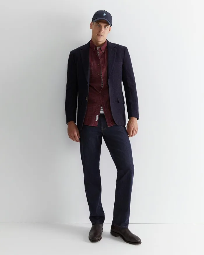 Men Sportscraft Shirts Cullen Cord Shirt Wineberry