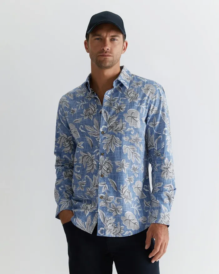 Men Sportscraft Shirts Hutton Shirt Malt