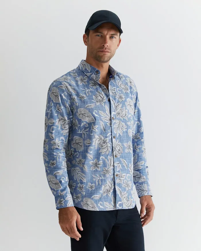 Men Sportscraft Shirts Hutton Shirt Malt