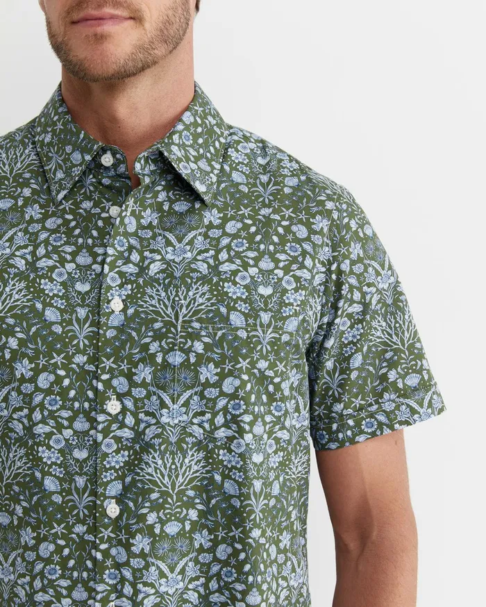 Men Sportscraft Shirts Lex Short Sleeve Liberty Shirt Khaki