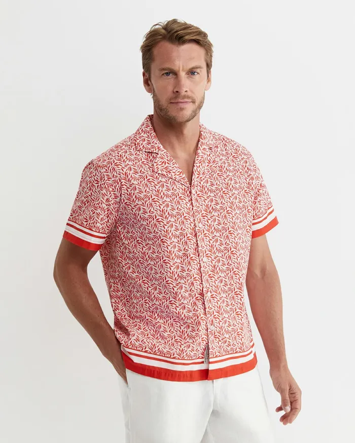 Men Sportscraft Shirts Oakley Short Sleeve Cuban Shirt Multi