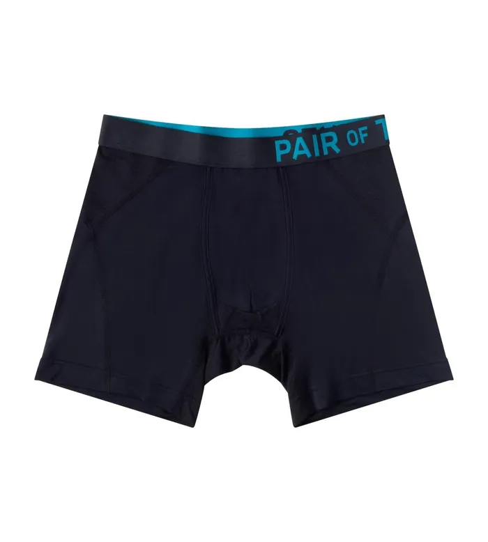 Men Supercool Boxer Briefs Black Turquoise Underwear 2 Pack Pair Of Thieves Boxer Briefs