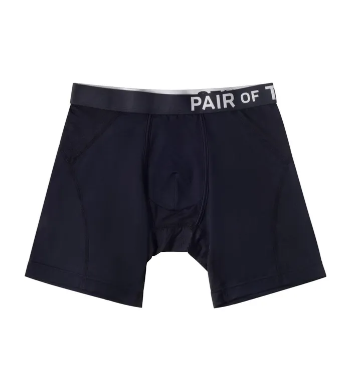 Men Supercool Long Boxer Briefs Black Underwear 2 Pack Pair Of Thieves Long Boxer Briefs