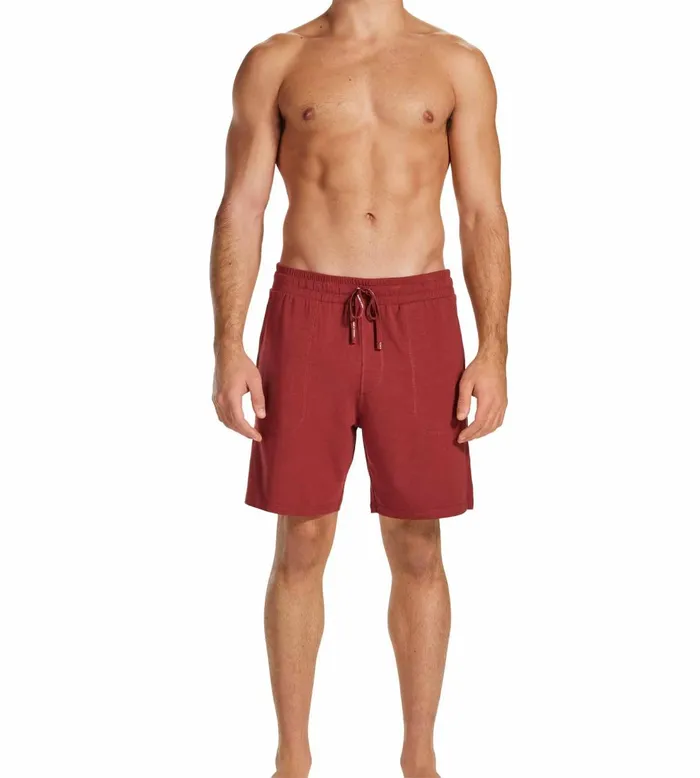 Men Supersoft Lounge Shorts Mineral Red Black Bottoms 1 Pack Pair Of Thieves Shorts