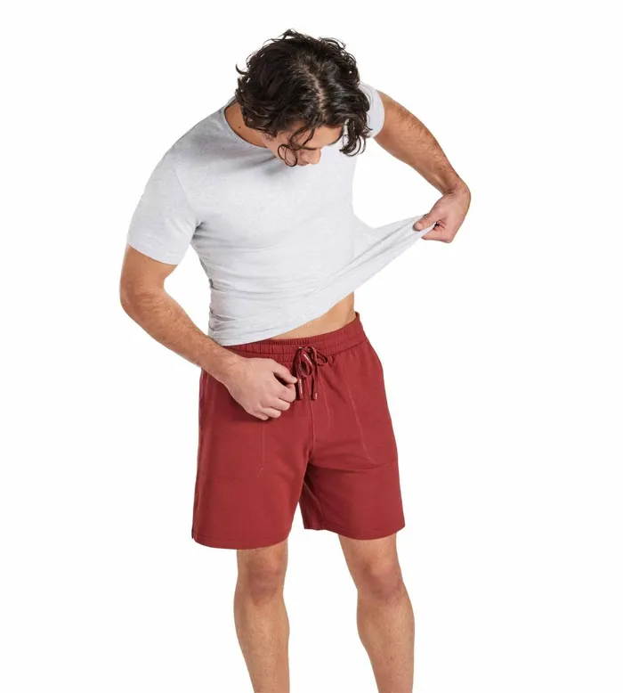 Men Supersoft Lounge Shorts Mineral Red Black Bottoms 1 Pack Pair Of Thieves Shorts